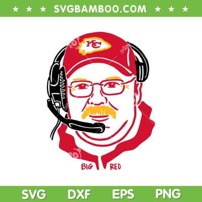 Andy Reid Chiefs SVG, Coach Reid SVG PNG, Kansas City Chiefs Coach DXF EPS SVG PNG