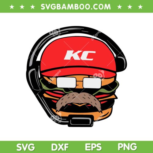 Andy Reid Hamburger Kansas City Chiefs SVG PNG, Andy Reid Chiefs SVG, Kansas City Chiefs Coach DXF EPS SVG PNG