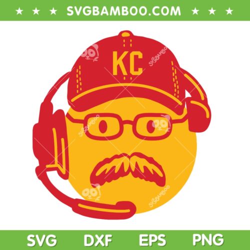 Andy Reid SVG PNG, Chiefs Coach Reid SVG, KC Chiefs Andy Reid SVG PNG DXF EPS