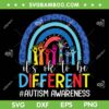 Autism Its Ok To Be Different SVG PNG, Rainbow Leopard Autism Awareness SVG, Autism Awareness DXF SVG PNG EPS