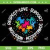 Autism Respect Love Support Autism Awareness SVG PNG, Autism Awareness Heart SVG, Peace Love Autism DXF EPS SVG PNG Autism Respect Love Support Autism Awareness SVG PNG, Autism Awareness Heart SVG, Peace Love Autism DXF EPS SVG PNG
