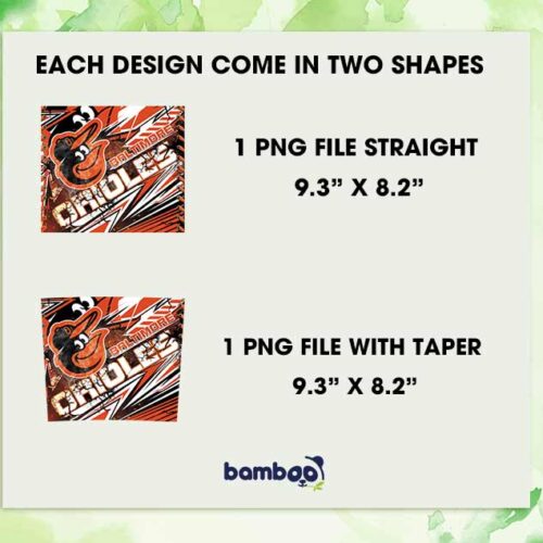 Baltimore Orioles Tumbler Wrap PNG, Baltimore Orioles Logo Tumbler Template Sublimation, Baseball Team 20oz Skinny Tumbler PNG