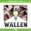 Bull Skull Wallen PNG, Country Music Singer Morgan Wallen PNG, Wallen Bull Skull PNG