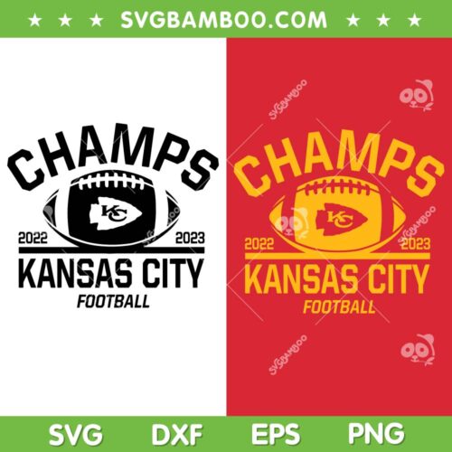 Champs Kansas City 2023 SVG PNG, Chiefs Winning Super Bowl SVG, Chiefs Champions DXF EPS SVG PNG