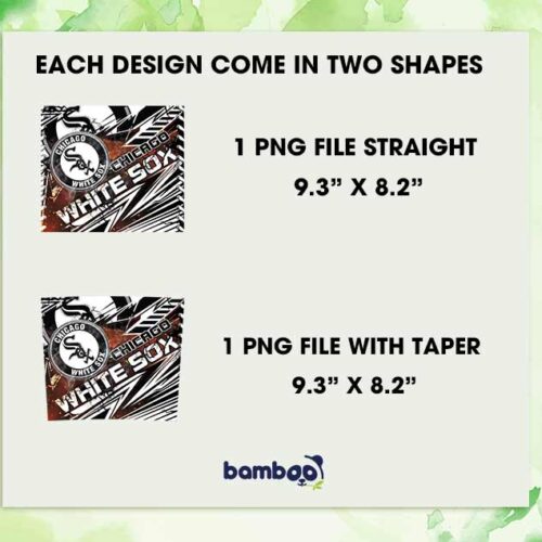 Chicago White Sox Tumbler Wrap PNG, MLB Chicago White Sox Tumbler Template Sublimation, MLB Logo 20oz Skinny Tumbler PNG