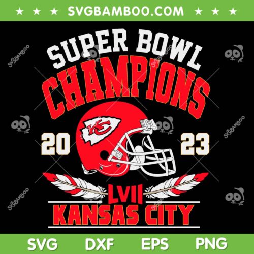Chiefs Championship 2023 SVG PNG, Super Bowl 2023 Champions SVG, Kansas City Champs LVII DXF EPS SVG PNG