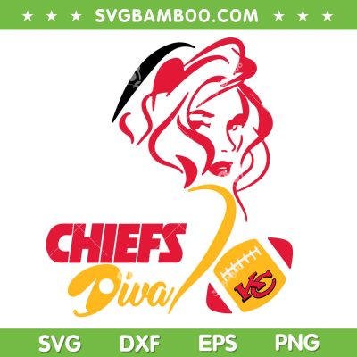 Chiefs Diva SVG PNG, Kansas City Diva Girl SVG, Kansas City Chiefs DXF EPS SVG PNG Chiefs Diva SVG PNG, Kansas City Diva Girl SVG, Kansas City Chiefs DXF EPS SVG PNG