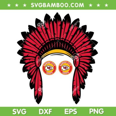 Chiefs Hat SVG PNG, Native American Chiefs Football SVG, Kansas City Chiefs DXF EPS SVG PNG