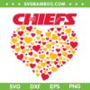 Chiefs Heart SVG PNG, Kansas City Chiefs Football Love Heart SVG, KC Chiefs DXF EPS SVG PNG