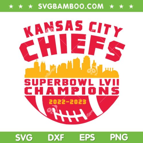 Chiefs LVII Champions SVG PNG, KC Chiefs Superbowl Champions 2023 SVG, NFL Football DXF EPS SVG PNG