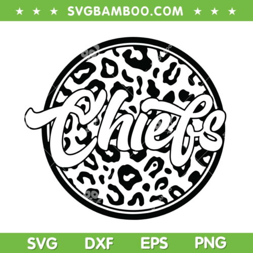 Chiefs Leopard SVG PNG, Kansas City Football Leopard SVG, KC Chiefs Leopard DXF EPS SVG PNG