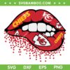 Chiefs Lips SVG PNG, Kansas City Chiefs Lips SVG, Chiefs Lips Football DXF EPS SVG PNG