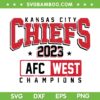 Chiefs AFC Champions SVG, Kansas City Winner Super Bowl 2023 SVG, KC Chiefs Champ DXF EPS SVG PNG