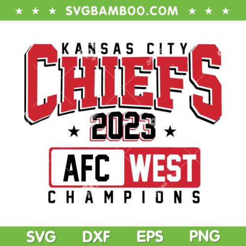 Chiefs AFC Champions SVG, Kansas City Winner Super Bowl 2023 SVG, KC Chiefs Champ DXF EPS SVG PNG
