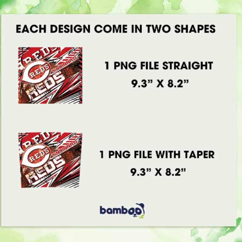 Cincinnati Reds Tumbler Wrap PNG, Cincinnati Reds Logo Tumbler Template Sublimation, MLB Baseball 20oz Skinny Tumbler PNG