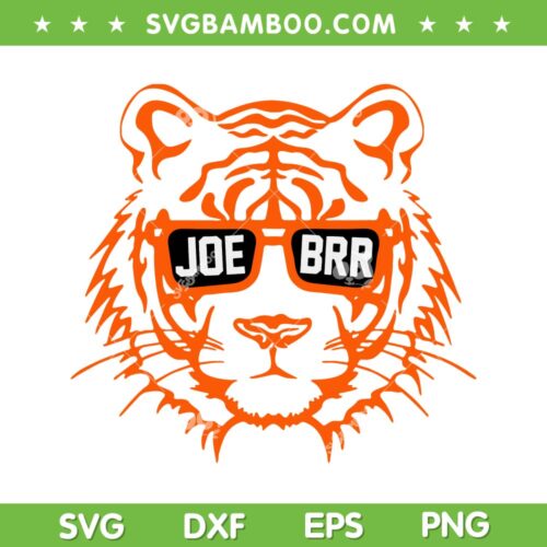 Cincinnati Tiger Burrow SVG PNG, Tiger Joe Brr SVG, Joe Burrow DXF EPS SVG PNG
