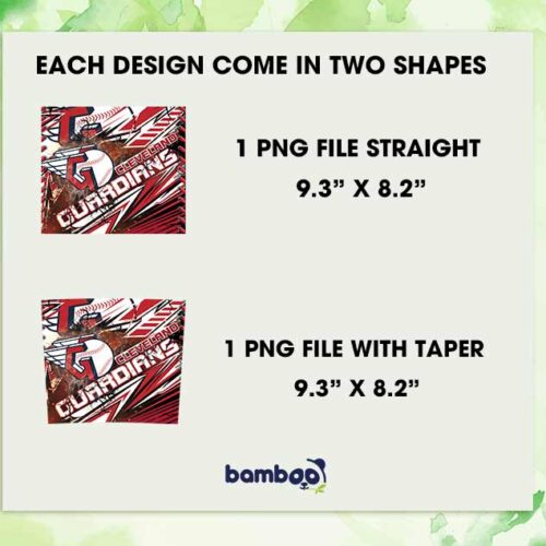 Cleveland Guardians Tumbler Wrap PNG, MBL Cleveland Guardians Tumbler Template Sublimation, MLB Baseball 20oz Skinny Tumbler PNG