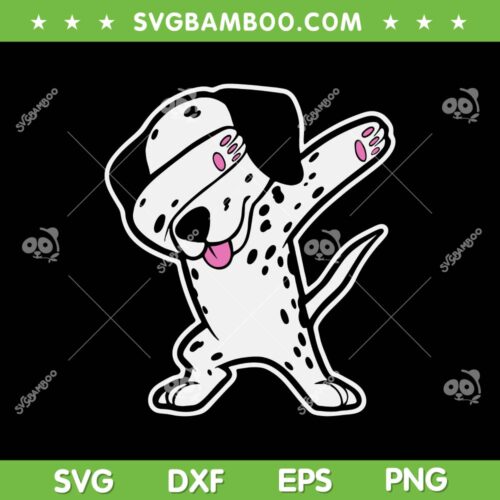 Dalmatian Dabbing SVG PNG, Funny Dalmation Dab SVG, Dog Dance DXF EPS SVG PNG