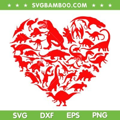 Dinosaur Love Heart SVG PNG, Valentines Day Trex SVG, T-rex Heart DXF EPS SVG PNG Dinosaur Love Heart SVG PNG, Valentines Day Trex SVG, T-rex Heart DXF EPS SVG PNG