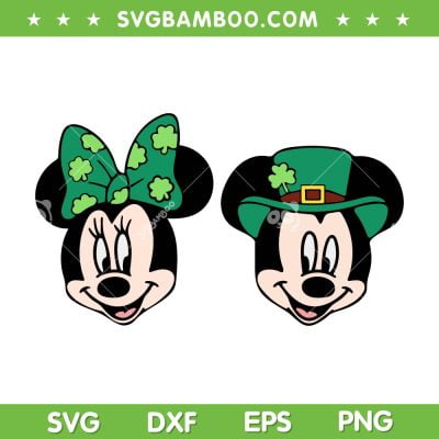 Disney Mouse Head Patrick Day SVG PNG, Mickey And Minnie St Patrick Day SVG, Mickey Saint Patricks DXF SVG PNG EPS Disney Mouse Head Patrick Day SVG PNG, Mickey And Minnie St Patrick Day SVG, Mickey Saint Patricks DXF SVG PNG EPS