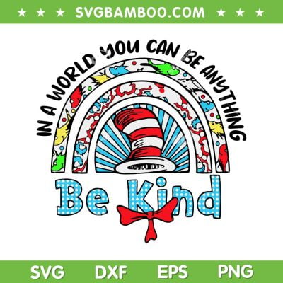 Dr Seuss Bekind Rainbow SVG PNG, Dr Seuss Autism SVG, Autism Awareness DXF SVG PNG EPS Dr Seuss Bekind Rainbow SVG PNG, Dr Seuss Autism SVG, Autism Awareness DXF SVG PNG EPS