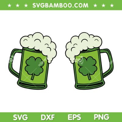 Drinking Green Beer Boobs SVG PNG, Beer Shamrock SVG, St Partricks Day DXF SVG PNG EPS