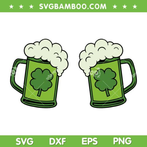 Drinking Green Beer Boobs SVG PNG, Beer Shamrock SVG, St Partricks Day DXF SVG PNG EPS
