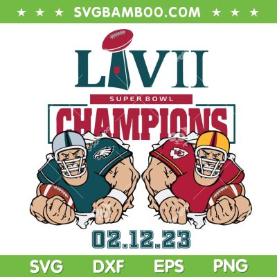 Eagles Vs Chiefs Super Bowl 2023 SVG PNG, LVII Champions 2023 SVG, NFL Football DXF EPS SVG PNG Eagles Vs Chiefs Super Bowl 2023 SVG PNG, LVII Champions 2023 SVG, NFL Football DXF EPS SVG PNG