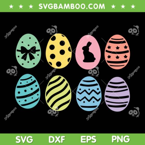 Easter Eggs SVG Bundle, Happy Easter 2023 SVG Bundle, Funny Easter Bunny DXF SVG PNG EPS