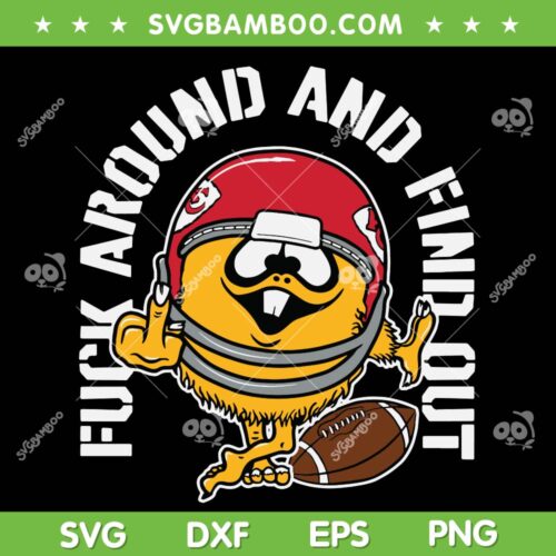 Fuck Around And Find Out Mascot SVG PNG, Kansas City Chiefs Mascot SVG, KC Football DXF EPS SVG PNG