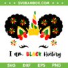Girls Unicorn I Am Black History SVG PNG, Afro Unicorn SVG, Black History Month DXF EPS SVG PNG