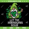 Gnome Shamrock Let Shenanigans Begin SVG PNG, St Patricks Day Gnomes SVG, Let Shenanigans Begin DXF EPS SVG PNG Gnome Shamrock Let Shenanigans Begin SVG PNG, St Patricks Day Gnomes SVG, Let Shenanigans Begin DXF EPS SVG PNG