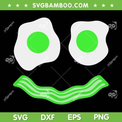 Green Eggs Ham Smile Face SVG PNG, Funny Egg Face SVG, Green Eggs And Ham DXF SVG PNG EPS