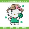 Hello Kitty Happy St Patricks Day SVG PNG, Bad Bunny Hello Kitty SVG, St Patricks Day DXF SVG PNG EPS