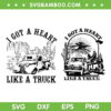 I Got A Heart Like A Truck SVG PNG, Country Music SVG, Lainey Wilson DXF EPS SVG PNG I Got A Heart Like A Truck SVG PNG, Country Music SVG, Lainey Wilson DXF EPS SVG PNG