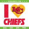 I Love Kansas City Chiefs SVG PNG, I Love Chiefs SVG, Chiefs Football DXF EPS SVG PNG