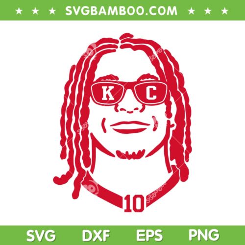 Isiah Pacheco SVG PNG, Kansas City 10 SVG, NFL Kansas City Chiefs DXF EPS SVG PNG