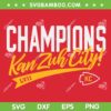 Champions KanZuhCity SVG, Chiefs Champions Super Bowl 57 SVG PNG, KC LVII Champs DXF EPS SVG PNG