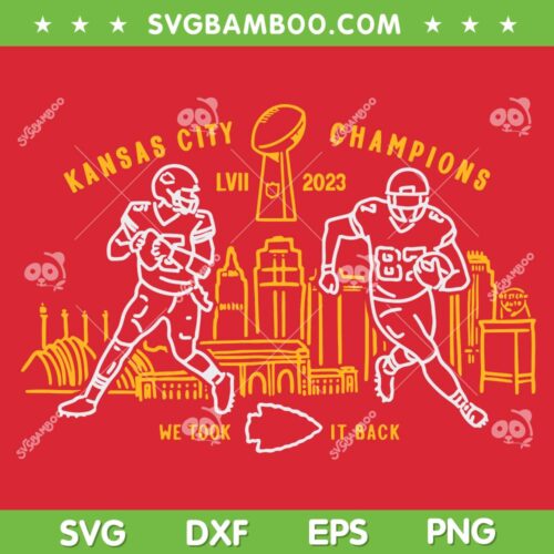 KC Champions SVG PNG, Mahomes MVP Champions SVG, Chiefs Super Bowl Champs DXF EPS SVG PNG