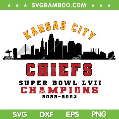 Kansas City Chiefs Champions 2023 SVG PNG, Chiefs Super Bowl Champions SVG, Football Teams DXF EPS SVG PNG