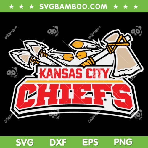 Kansas City Chiefs Native SVG PNG, KC Chiefs Football SVG, Football Teams DXF EPS SVG PNG