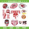 Kansas City Chiefs SVG Bundle, Chiefs Logo SVG Bundle, Football Logo SVG Bundle DXF EPS SVG PNG