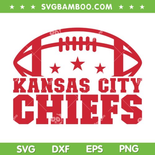 Kansas City Chiefs SVG PNG, KC Chiefs Football SVG, NFL Football Team DXF EPS SVG PNG