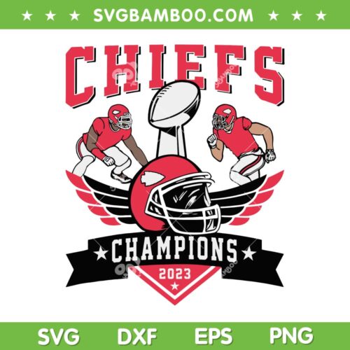 Kansas City Chiefs SuperBowl Champions SVG PNG, Chiefs Champions 2023 SVG, KC Chiefs DXF EPS SVG PNG