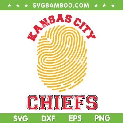 Kansas City Chiefs Fingerprints SVG PNG, DNA Kansas City Chiefs SVG, Chiefs Football DXF EPS SVG PNG