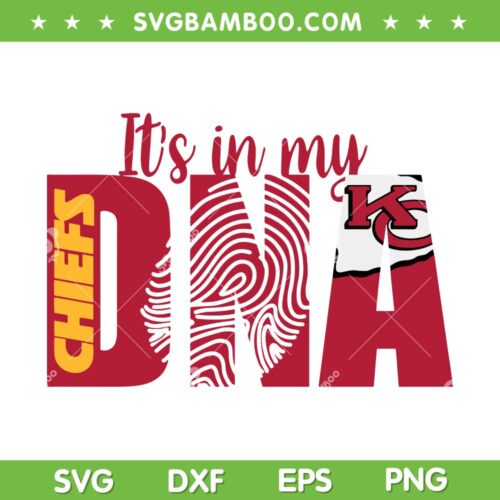 Kansas Chiefs DNA SVG PNG, KC Chiefs Its In My DNA SVG, Football Team DXF EPS SVG PNG