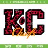 KC Chiefs Leopard SVG PNG, Chiefs Football Leopard SVG, KC Chiefs DXF EPS SVG PNG