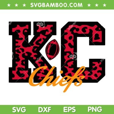 KC Chiefs Leopard SVG PNG, Chiefs Football Leopard SVG, KC Chiefs DXF EPS SVG PNG KC Chiefs Leopard SVG PNG, Chiefs Football Leopard SVG, KC Chiefs DXF EPS SVG PNG