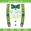 Kids Mr Lucky Charm Suspenders SVG PNG, St Patricks Day Boys SVG, Mr Lucky Charm DXF EPS SVG PNG