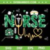 Leopard Nurse St Patricks Day SVG PNG, Stethoscope Scrub Patricks Day SVG, Irish Nurses DXF SVG PNG EPS